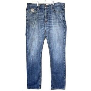 Cinch Men's Silver Label Straight Leg Med Blue Jeans MB98034006 38x36